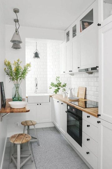ideas para cocinas pequeñas modernas tipo pasillo