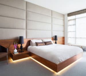 cabeceros de cama modernos con luces