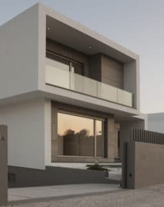 diseños de balcones para casas minimalista