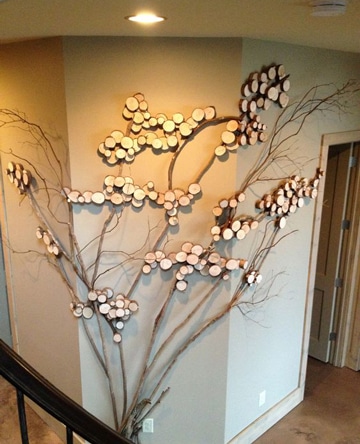 arboles para decorar paredes estilo natural