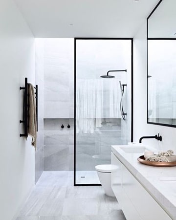 baños pequeños modernos y elegante en blanco