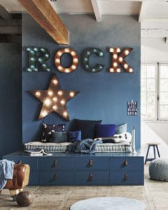 cuartos pintados de azul para jovenes