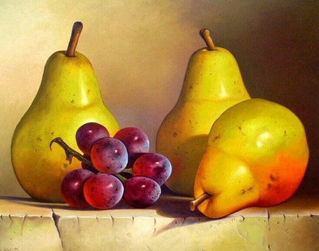 pinturas al oleo de frutas grandes