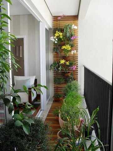 diseño de balcones para casas pequeñas con plantas
