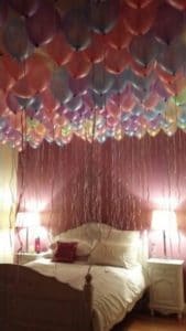 cuartos decorados con globos para mi novia