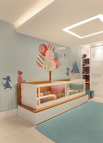 Sutil decoracion con dibujos para cuartos de bebes Sutil decoracion con dibujos para cuartos de bebes