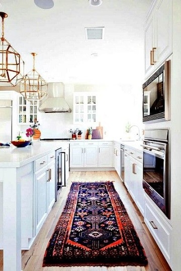 alfombras para pasillos largos en la cocina