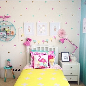 colores para habitaciones de niñas con detalles