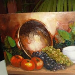cuadros de frutas para comedor pintado a mano