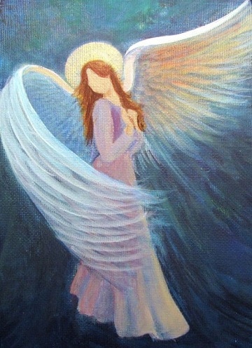 pinturas de angeles al oleo ideas