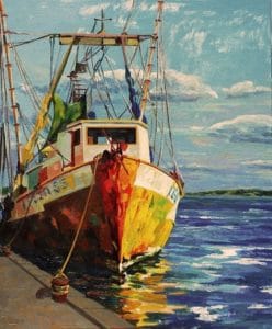pinturas de marinas al oleo puertos