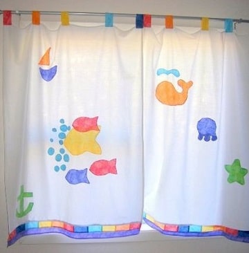 cortinas infantiles para niños peces