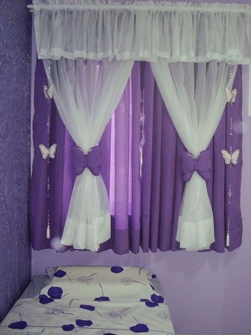 cortinas para habitacion de niña mariposas
