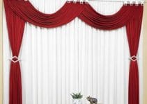 Hermosas decoraciones usando cortinas rojas para sala