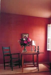 cuartos pintados de rojo comedor