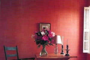 cuartos pintados de rojo comedor