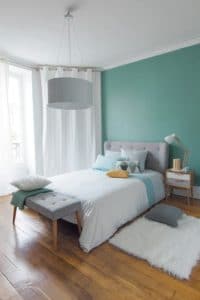 dormitorios color verde agua para prejas