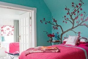 Hermosos adornos en habitaciones color turquesa