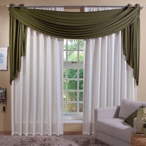 imagenes de cortinas para sala blanco y verde
