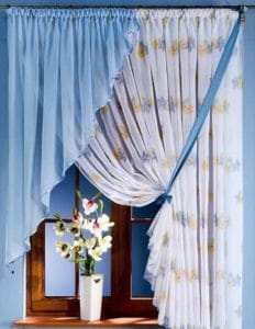 modelos de cortinas para cuartos azul