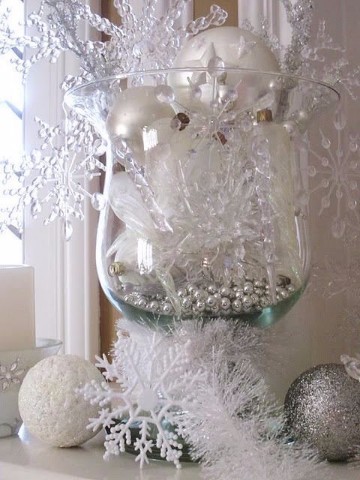 adornos navideños de cristal con decoracion