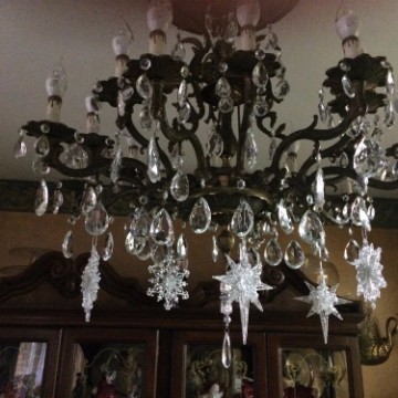 adornos navideños de cristal para lampara