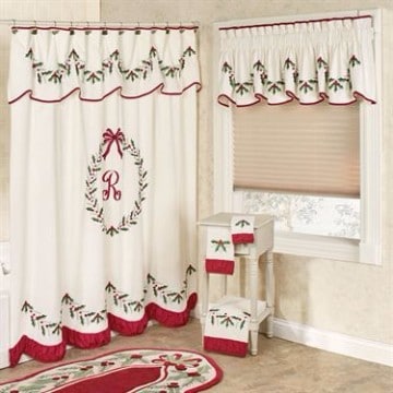 cortinas de baño navideñas sencillas