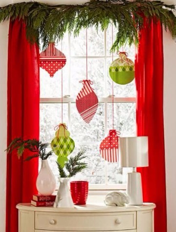 cortinas navideñas para sala creativas