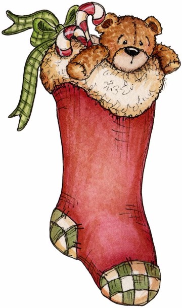 dibujos de botas navideñas en acuarela