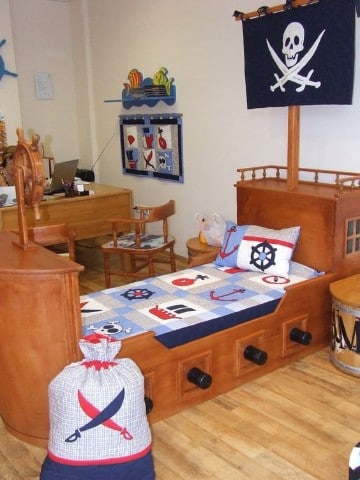 habitaciones decoradas para niños de piratas