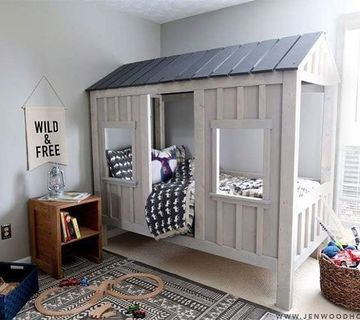 muebles de dormitorio para niños estilo casita