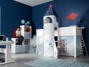 muebles de dormitorio para niños motivo espacial