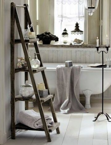 estanterias de pie para baño tipo escalera