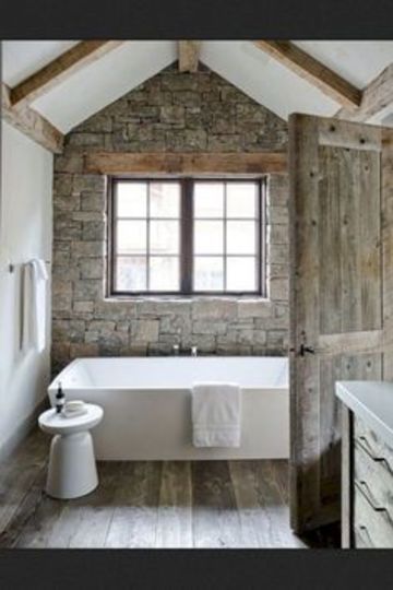 baños rusticos de piedra pequeños