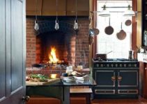 Hermosas y elegantes cocinas rusticas con chimenea
