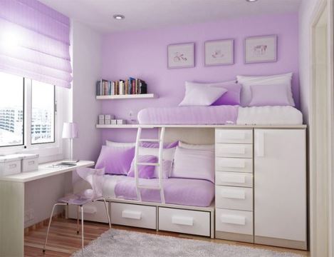 muebles para habitacion de niña en lila