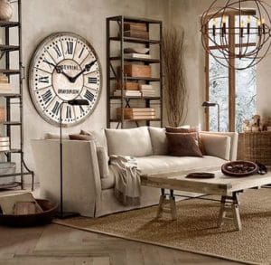 relojes de pared modernos para salon numeros romanos