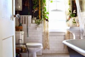 Ideas para baños decorados con plantas de diversas especies