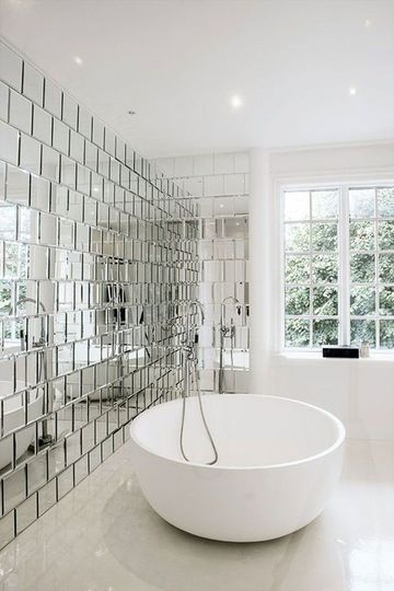 baldosas para baños modernos tipo espejo