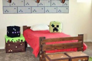 recamaras infantiles para niños de Minecraft