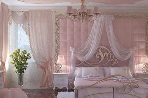 cortinas para habitacion rosa grande