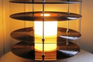 discos vinilos decorativos como lampara