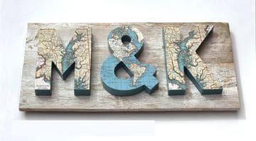 letras vintage para decorar habitacion matrimonial