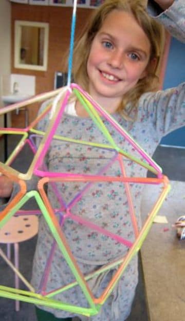 como hacer un domo geodesico para niños