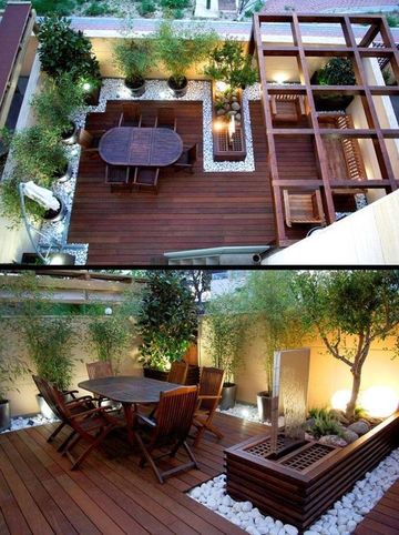 diseños de balcones en madera y terrazas