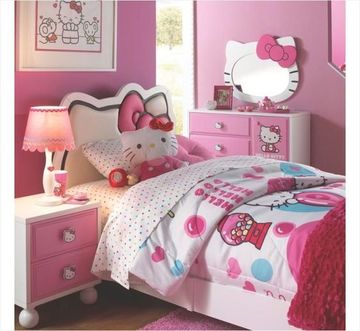 decoracion de dormitorios para niñas de hello kitty