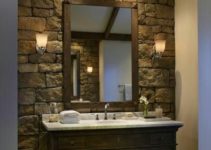 Bonitos decorativos espejos de madera para baños