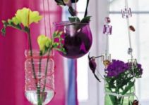 Originales y reciclado floreros con botellas de plastico