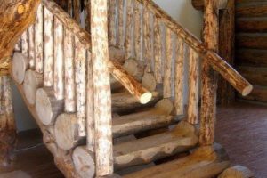 imagenes de escaleras de madera rusticas