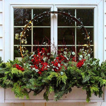 arreglos navideños para ventanas exterior